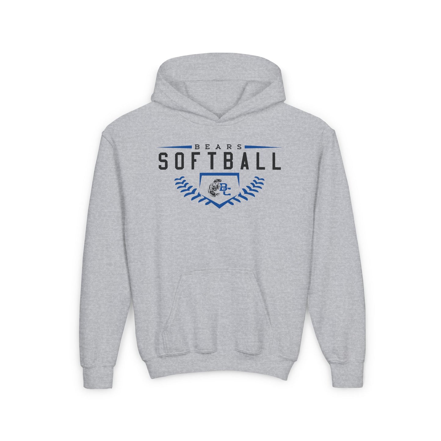 BEARS SOFTBALL.Youth Heavy Blend Hooded Sweatshirt