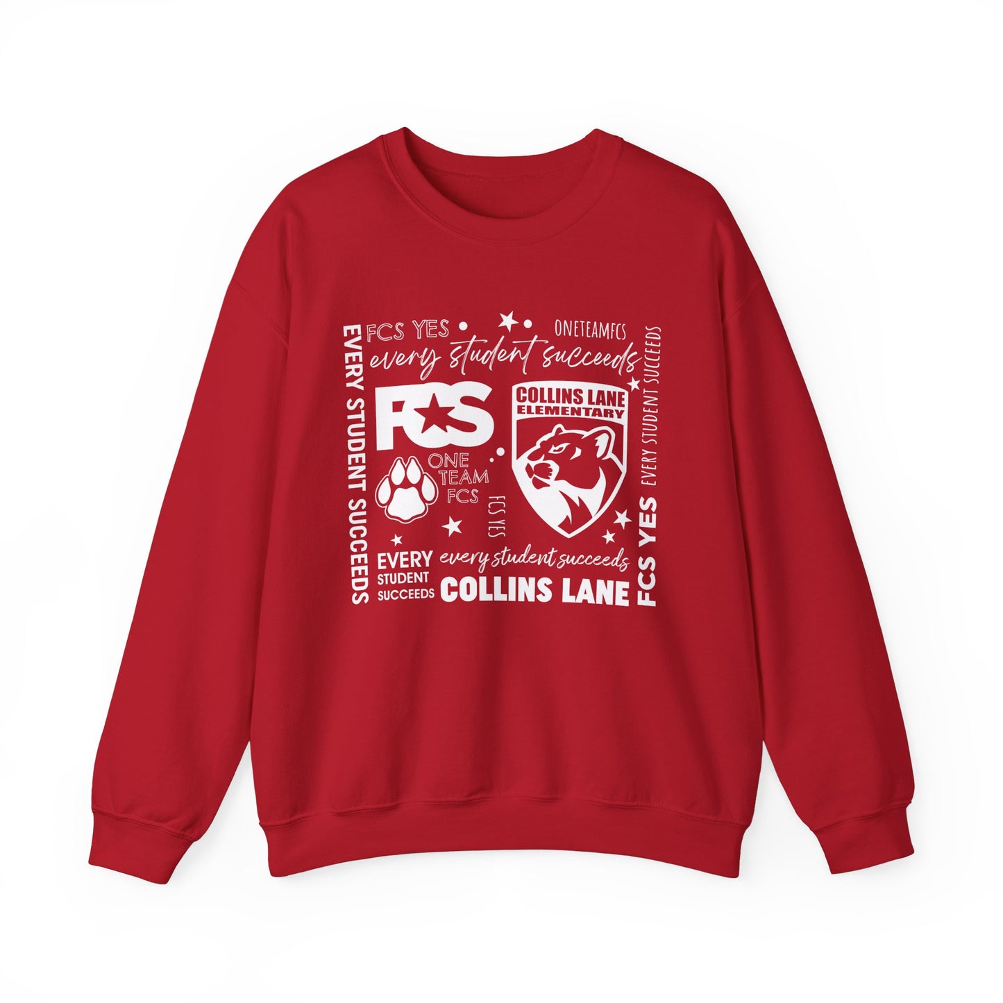 FCS Yes! CLE | Spirit Wear | School Pride Gildan 18000 Crewneck Sweatshirt Cougars | Frankfort, KY School Apparel