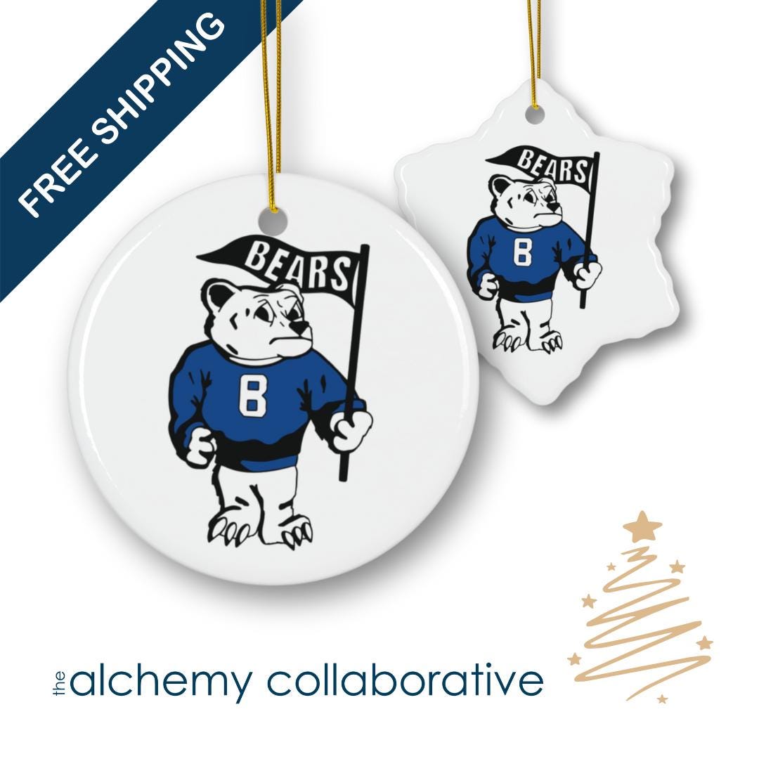 BCS Butler Vintage Bear | Spirit Wear | School Pride Ceramic Ornament | Butler County Bears | Morgantown KY School Apparel