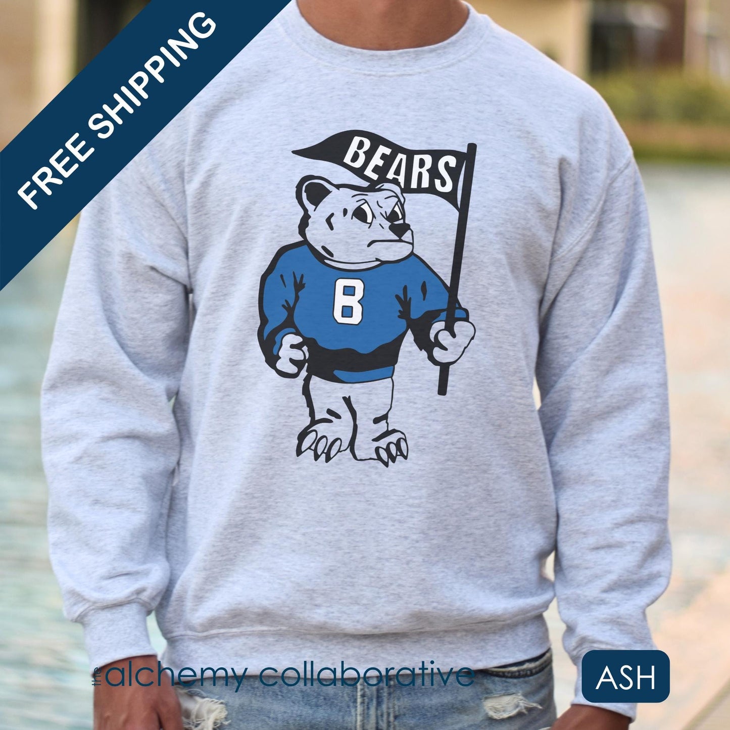 BCS Vintage Bears | Spirit Wear | School Pride Gildan 18000 Bears | Morgantown, KY School Apparel