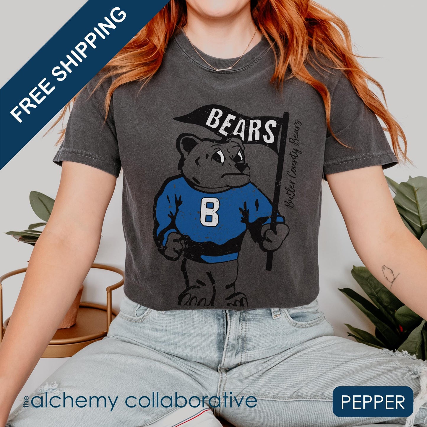 BCS Butler County Bears | School Pride Comfort Colors Tshirt 1717 Bears | Spirit Wear | Butler County, Kentucky School Apparel