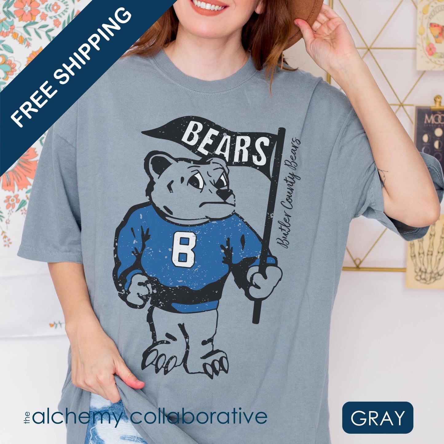 BCS Butler County Bears | School Pride Comfort Colors Tshirt 1717 Bears | Spirit Wear | Butler County, Kentucky School Apparel